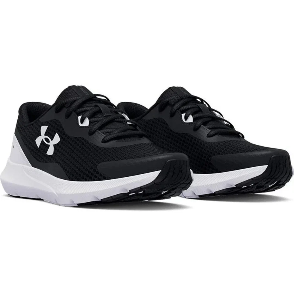 Under Armour Men's 10.5 Shoe UA Surge 3  Black / White 3024883-001 New Free Ship